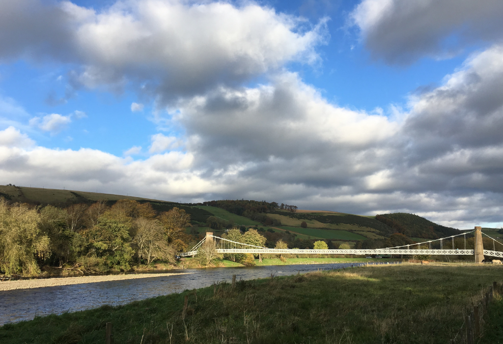 Selkirk liegt am Ufer des Ettrick