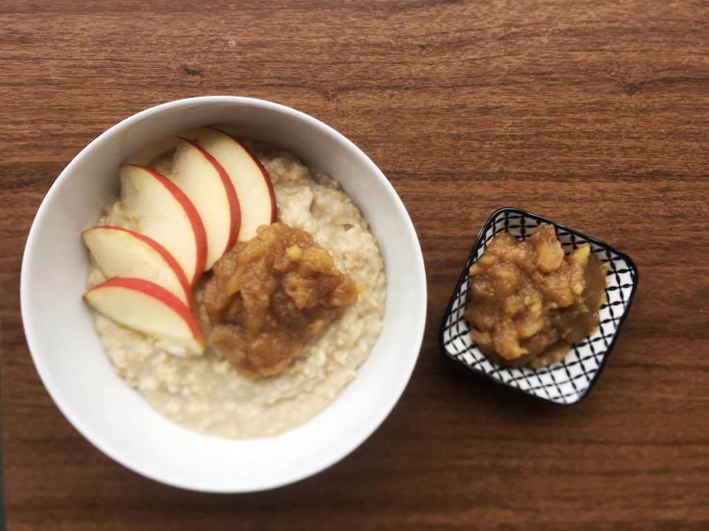 Porridge mit Apfel-Ingwer-Mus – einfaches Rezept mit Ingwerkick